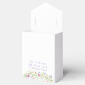 Hij is verrezen pastelbloemen Happy Easter Egg Bas Bedankdoosjes (Geopend)