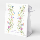 Hij is verrezen pastelbloemen Happy Easter Egg Bas Bedankdoosjes (Achterkant)