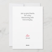 Hij is verrezen, Prettig Pasen gewenst aan vriende Feestdagenkaart (Achterkant)