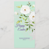 Hij is verrezen religieus Christelijk citaat Mint  Menu (Achterkant)