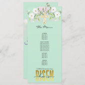 Hij is verrezen religieus Christelijk citaat Mint  Menu (Voorkant / Achterkant)