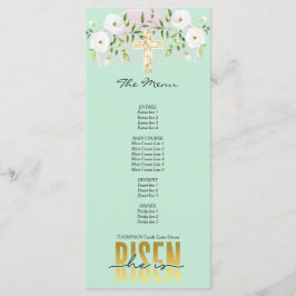 Hij is verrezen religieus Christelijk citaat Mint  Menu