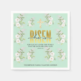 Hij is verrezen religieus Christelijk citaat Mint  Servet