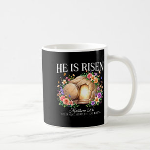 Hij is verrezen religieus christelijk paasjesus vo koffiemok