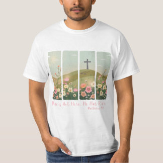 Hij is verrezen Shirt Christelijk Paaskruis