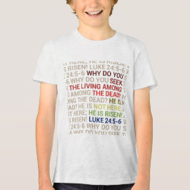 Hij is verrezen Tri-Blend shirt