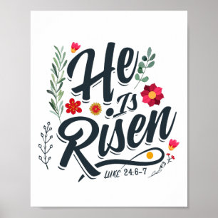 Hij is verrezen uit de opstanding van het Shirt va Poster