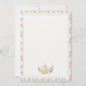 Hij is verrezen Waterverf paasbloemen, religieus Aankondiging (Achterkant)