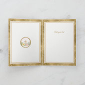 Hij is verrezen Waterverf paasbloemen, religieus Notitiekaartje (Binnen)