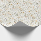 Hij is verrezen | Witte bloemen Cadeaupapier (Hoek)