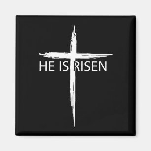 Hij is verrezen zak christelijke paas jesus religi magneet