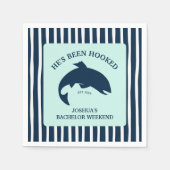 Hij is verslaafd aan een Gevist vrijgezellenfeest Servet (Voorkant)