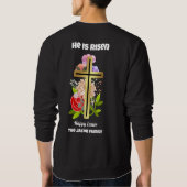 Hij is verstijfd, gelukkig ooster, familieredienst trui (Achterkant)