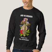 Hij is verstijfd, gelukkig ooster, familieredienst trui (Voorkant)