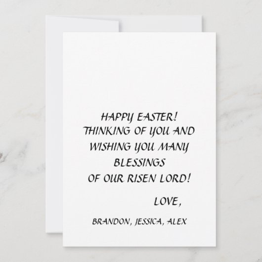 Hij is Waterverf Paaslavendelkruis Kaart (Achterkant)