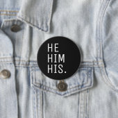 Hij is zijn rondewerk ronde button 7,6 cm (In situ)