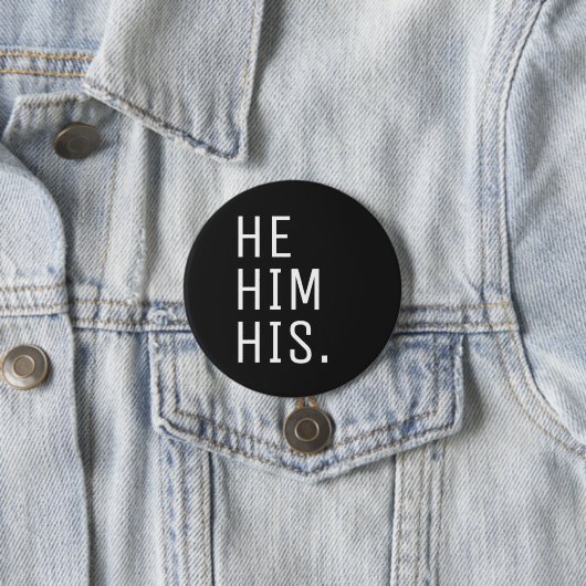 Hij is zijn rondewerk ronde button 7,6 cm (In situ)