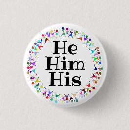 Hij is zijn woordvoerders in de menselijke beeldci ronde button 3,2 cm