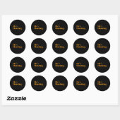 Hij jaagt 2 ronde sticker (Vel)