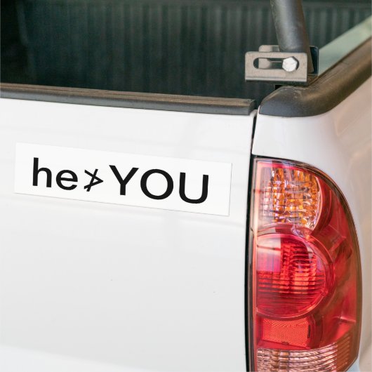 Hij ≯ JULLIE bumper sticker (Op Truck)