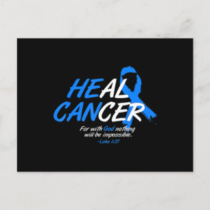Hij kan Ataxia Awareness Month Gift Blu genezen Briefkaart