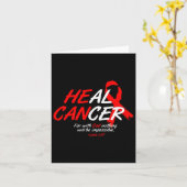 Hij kan kanker genezen Bloedkanker Awareness Gift  Kaart (Gele Bloem)
