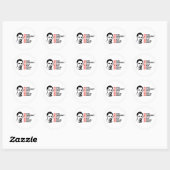 HIJ KAN NIET RONDE STICKER (Vel)