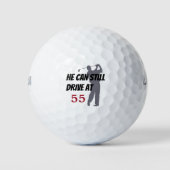 Hij kan nog steeds rijden op 55 golfballen (Voorkant)