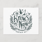 Hij kent mijn naam briefkaart (Voorkant)