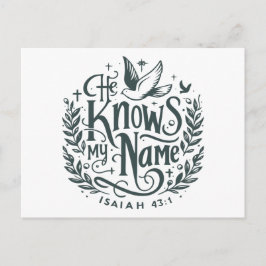 Hij kent mijn naam briefkaart