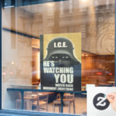 Hij kijkt naar je 2026 raamsticker (Cafe Raam)