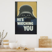 Hij kijkt naar je Amerikaanse w2 Propaganda Poster (Keuken)