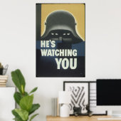 Hij kijkt naar je Amerikaanse w2 Propaganda Poster (Thuiskantoor)