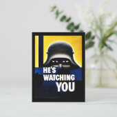 Hij kijkt naar je briefkaart (Staand voorkant)