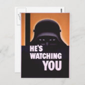 Hij kijkt naar je propaganda briefkaart (Voorkant / Achterkant)