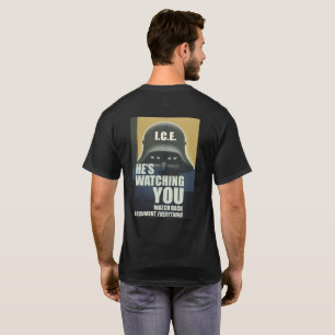 Hij kijkt naar jou 2026 - Achterkant afdruk T-shirt