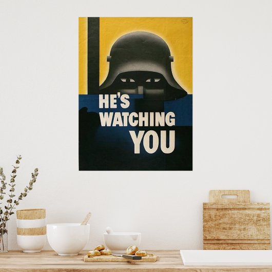 Hij kijkt naar jou poster (Keuken)