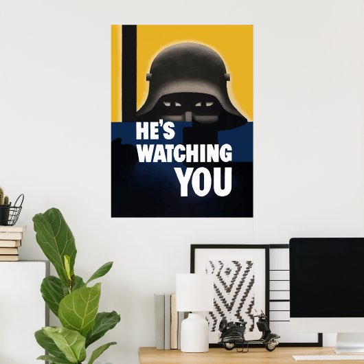 Hij kijkt naar jou poster (Thuiskantoor)