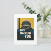 Hij kijkt naar jou -  WWII Briefkaart (Staand voorkant)