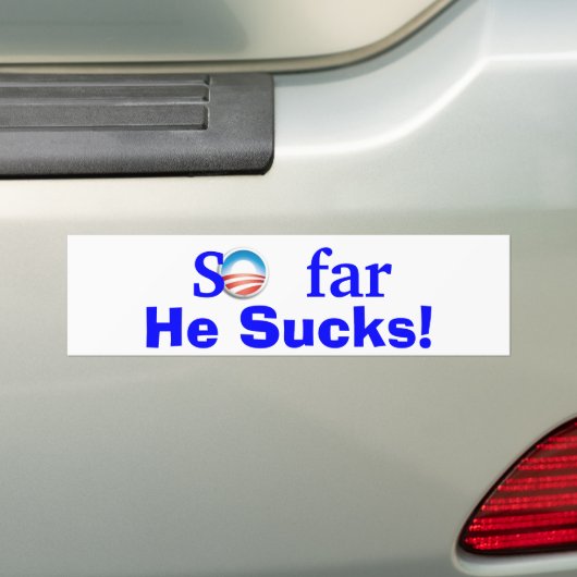 Hij klote. bumpersticker (Op auto)