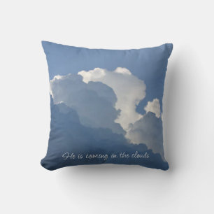 Hij komt in de wolken Christelijke citaat Kussen