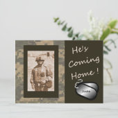 Hij komt op de thuiswelkomstplaats van de Militair Kaart (Staand voorkant)