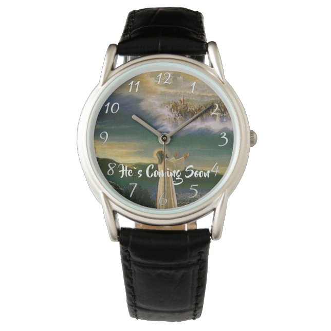 HIJ KOMT SNEL Christelijk geloof AAN. Horloge (Voorkant)