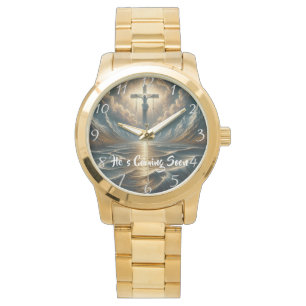 HIJ KOMT SOON Jezus in het rimpelwater. Horloge