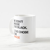 Hij koos ervoor om oranje te zijn koffiemok (Voorkant links)