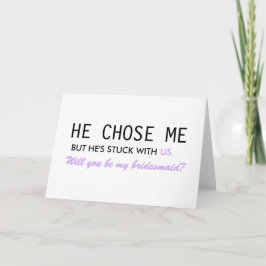 Hij koos mij, maar hij zit vast aan ons