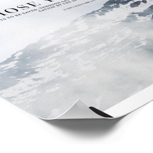 Hij koos u (1 Thessaliërs 2:13) Poster (Hoek)