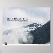 Hij koos u (1 Thessaliërs 2:13) Poster (Voorkant)