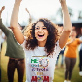 Hij kreeg het van zijn moeder, honkbalfan mam t-shirt