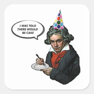 Hij kreeg te horen dat er taart Stickers zouden zi